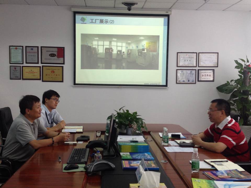 热烈欢迎LED产业联合会会长一行莅临米兰科技