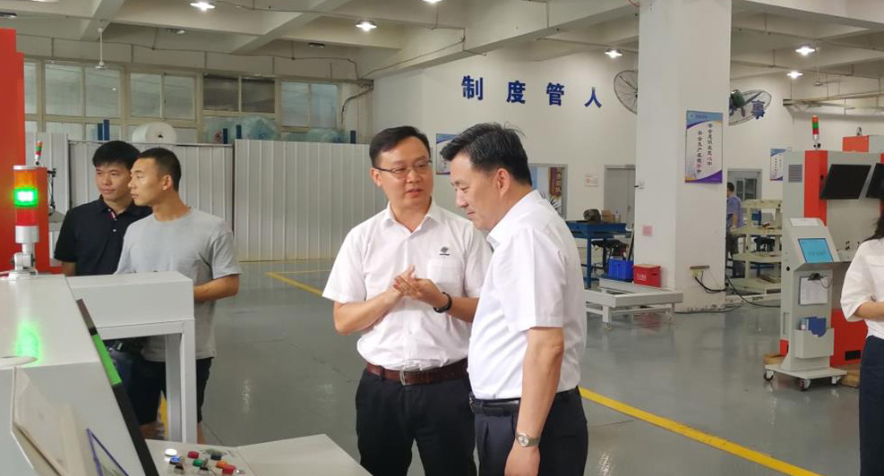 热烈欢迎重庆市北碚区区委书记周旭莅临米兰科技考察